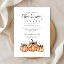 Abóboras de Thanksgiving com Laço Elegante