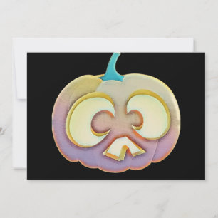Convite Abóboras outonais vintage cores outonais aquarela