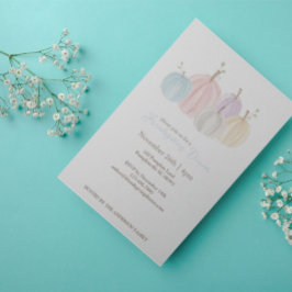 Convite Abóboras Pastel Aquarela Fofo Ação de Graças