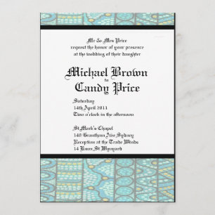 Convite Aboriginal De Casamento O Azul De Viagem