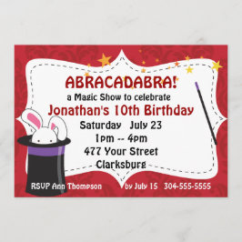 Convite Abracadabra Mágico Show