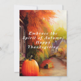 Convite Abrace o espírito do Feliz Dia de Ação de Graças d