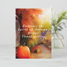 Convite Abrace o espírito do Feliz Dia de Ação de Graças d