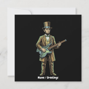 Convite Abraham Lincoln Cabeça de Guitarra Sem Cabeça em M