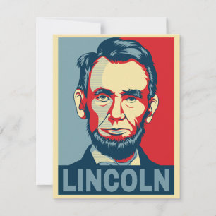 Convite Abraham Lincoln Presidente EUA Estilo Esperança