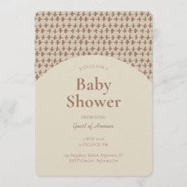 Convite Abstract + Geometric Gender Neutral Brown Beige