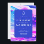 Convite Abstrato Art Star de David Custom Bar Bat Mitzvah<br><div class="desc">Cartão perfeito para anunciar um morcego mitzvah, bar mitzvah ou outra celebração judaica! Mão fez abstrato de arte para você na frente e atrás! TOTALMENTE PERSONALIZÁVEL! Clique em "Personalizar" acima para editar o texto. Clique em "editar usando a ferramenta design" para ajustar as fontes, as cores e os posicionamentos e...</div>