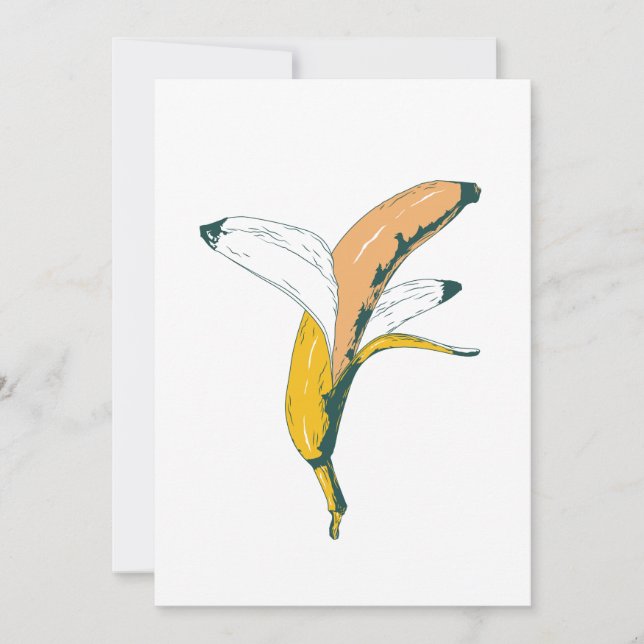 Convite Abstrato Artística Design de Banana Pop (Frente)