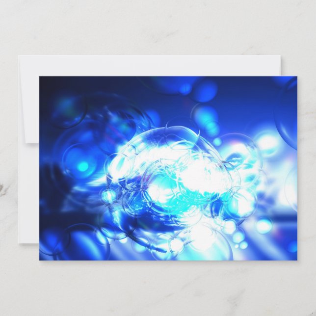 Convite Abstrato Azul (Frente)