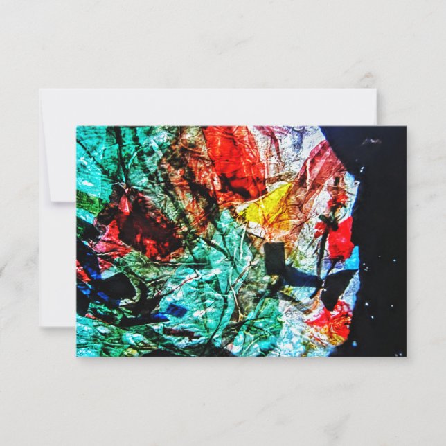 Convite Abstrato azul escuro,Abstrato azul (Frente)