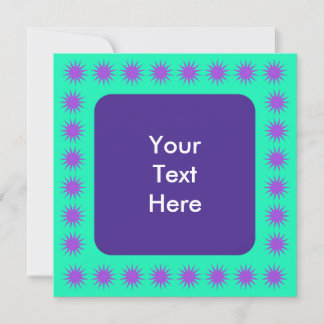 Convite Abstrato Burst Border Square