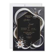 Abstrato, casamento elegante, branco e ouro modern