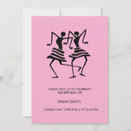 Convite Abstrato, Celebração de Dançarinos Aniversário