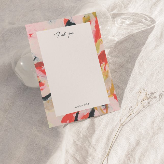 Convite Abstrato de Arte Colorida Personalizada Obrigado (Criador carregado)