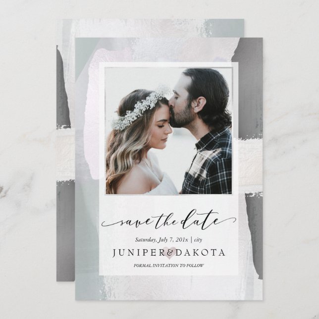 Convite Abstrato de Arte Moderna PixDezines (Frente/Verso)