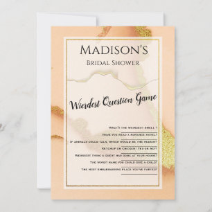 Convite Abstrato de Coral Moderno - Incrível Jogo de Chá