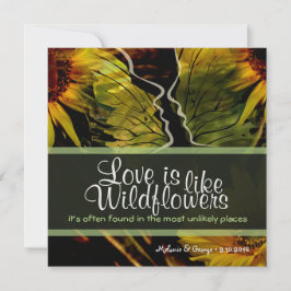 Convite Abstrato de flores silvestres