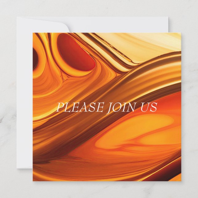 CONVITE ABSTRATO DE FLUXO DE QUASE MEL (Frente)