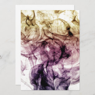 Convite Abstrato de poeira Enfumaçado marrom púrpura