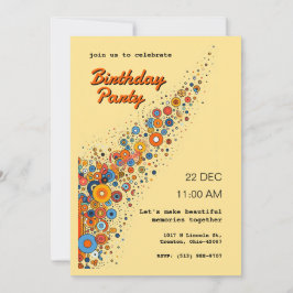 Convite Abstrato dentro do círculo personalizado