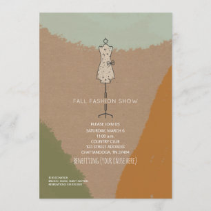 Convite Abstrato do Formulário de Vestido de Evento de Ca