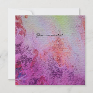 Convite ABSTRATO DOURADO MAGICS WIRLS gelo fuchsia rosa pú