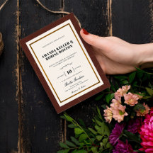 Abstrato Elegance Ouro Frame Wedding