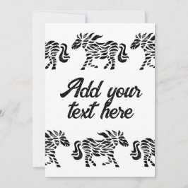 Convite Abstrato Executando Impressão de Bloco de Madeira 