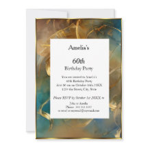 Abstrato Festa de aniversário ouro azul-lacre mode