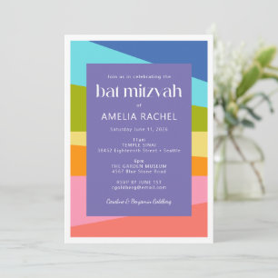 Convite Abstrato Geométrico Bat Mitzvah