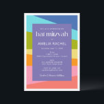 Convite Abstrato Geométrico Bat Mitzvah<br><div class="desc">Convite Geométrico Bat Mitzvah,  Abstrato Geométrico</div>