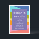 Convite Abstrato Geométrico Bat Mitzvah<br><div class="desc">Convite Geométrico Bat Mitzvah,  Abstrato Geométrico</div>