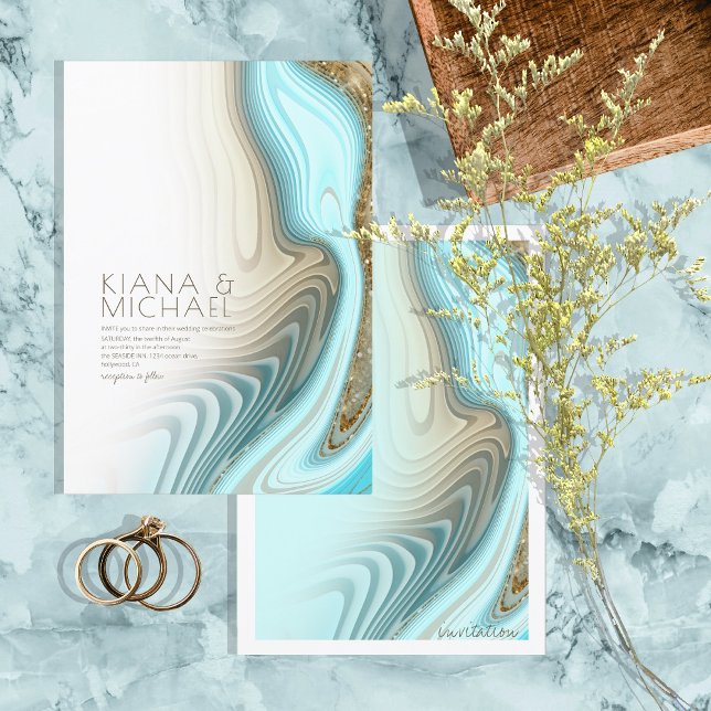 Convite Abstrato Glitter Strata Wedding ID903 (Criador carregado)