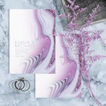 Abstrato Glitter Strata Wedding Lilac/Wht ID903