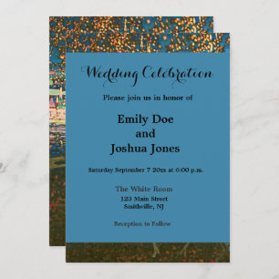 Convite Abstrato Kandinsky Casal Anel Colorido