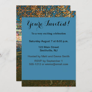 Convite Abstrato Kandinsky Casal Anel Colorido