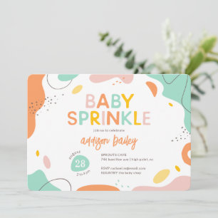 Convite Abstrato Modern Baby Sprinkle