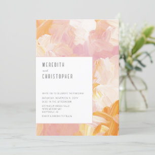 Convite Abstrato Modern Paint Casamento