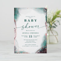 Abstrato moderno Emerald Green Chá de fraldas