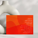 Convite Abstrato Moderno Forma Casamento Único Laranja Neg<br><div class="desc">Abstrato Moderno Forma Convite Único de Casamento Laranja Negrito</div>