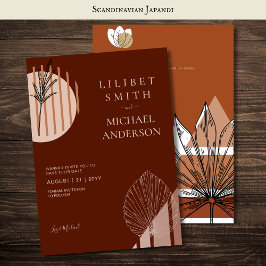 Convite Abstrato Moderno Japandi Escandinavo Datas de Salv