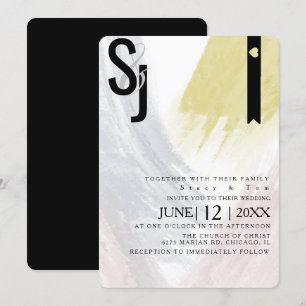 Convite Abstrato Mostarda Pincel Pincel Pincel Pincel Pisa