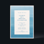 Convite Abstrato Ombre Gradient Ocean Blue 50th Birthday<br><div class="desc">Abstrato Ombre Gradient Ocean Blue 50th Birthday Invitation - todo o texto é editável para que este modelo possa ser usado em qualquer idade.</div>