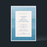 Convite Abstrato Ombre Gradient Ocean Blue 50th Birthday<br><div class="desc">Abstrato Ombre Gradient Ocean Blue 50th Birthday Invitation - todo o texto é editável para que este modelo possa ser usado em qualquer idade.</div>