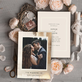 Convite Abstrato ouro | Casamento Elegante