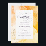 Convite Abstrato Pastel Yellow Orange Sweet 16 Birthday<br><div class="desc">Se você precisar de qualquer outra personalização ou qualquer outro item correspondente,  entre em contato comigo em yellowfebstudio@gmail.com</div>