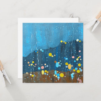 Convite Abstrato Rain Painting