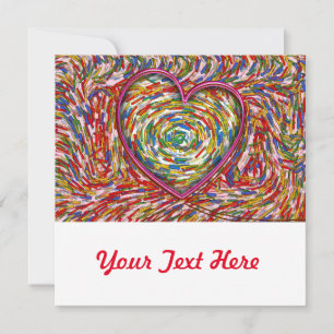 Convite Abstrato Sprinkles Heart Mosaic