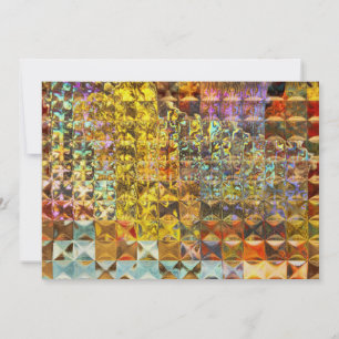 Convite Abstrato - Vidro - Matriz de personalidade colorid
