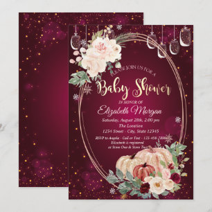 Convite Abuelas de água,Pompas,Flores Baby Shower 
